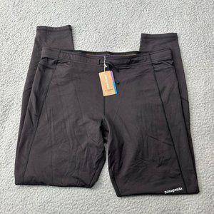 New Patagonia Pants Adult Large Black Running Peak Mission Tights 23985 $129